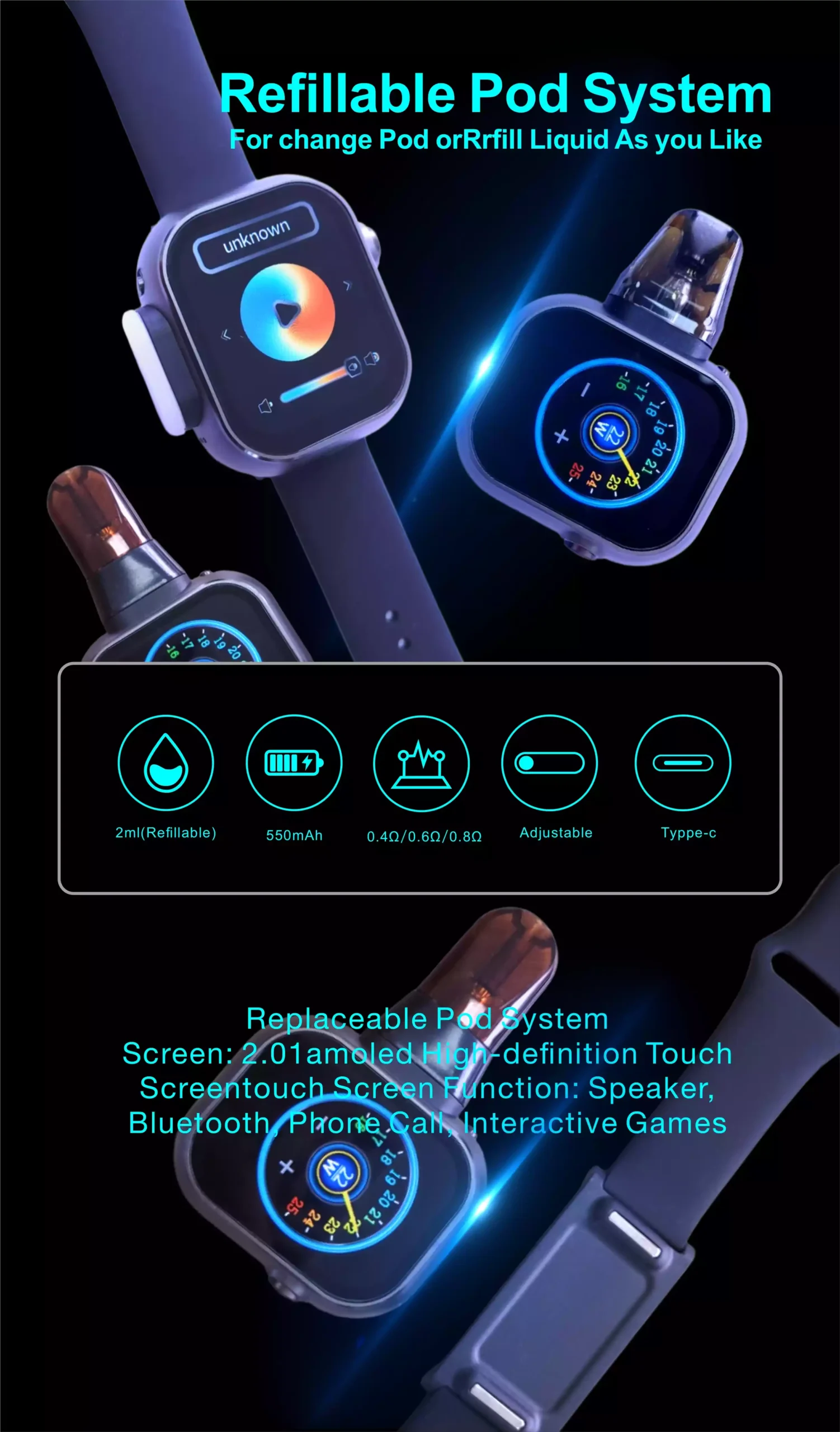 VASY SIO POD Bulk Buy Rechargeable Vapes Wholesale 12 VASY Sio Pod Low Nicotine Bulk Buy Original Rechargeable Vapes Wholesale