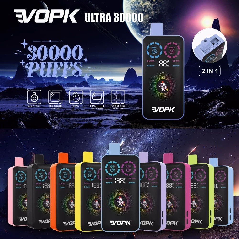 VOPK ULTRA 30000 Puffs Double Tastes Digital Screen Bulk Buy Rechargeable Disposable Vapes Wholesale 6 VOPK ULTRA 30000 Puffs Double Profile Digital Screen Original Factory Bulk Buy Rechargeable Disposable Vapes Pen Wholesale