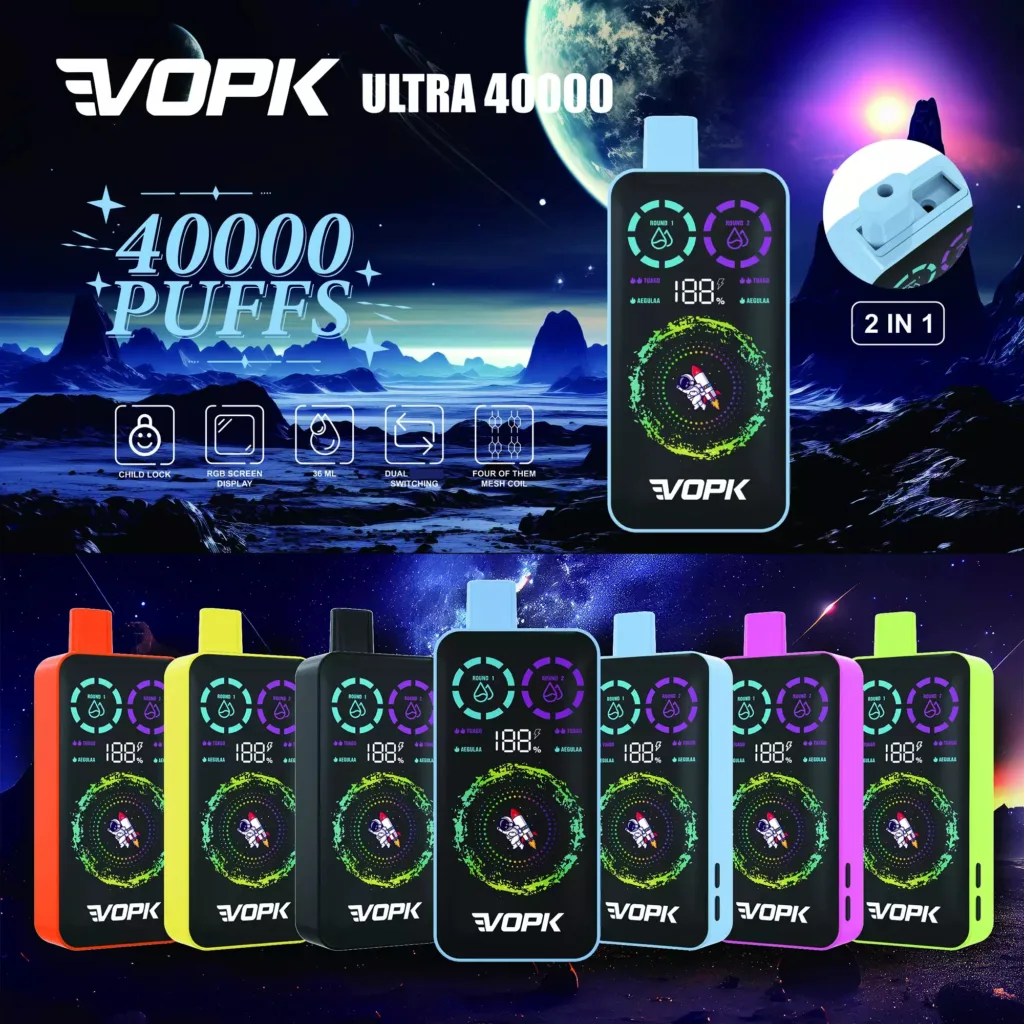 VOPK ULTRA 40000 Puffs Double Tastes Smart Screen Bulk Buy Rechargeable Disposable Vapes Wholesale 22 VOPK ULTRA 40000 Puffs Dual Profile Smart Screen Original Factory Bulk Buy Rechargeable Disposable Vapes Pen Wholesale