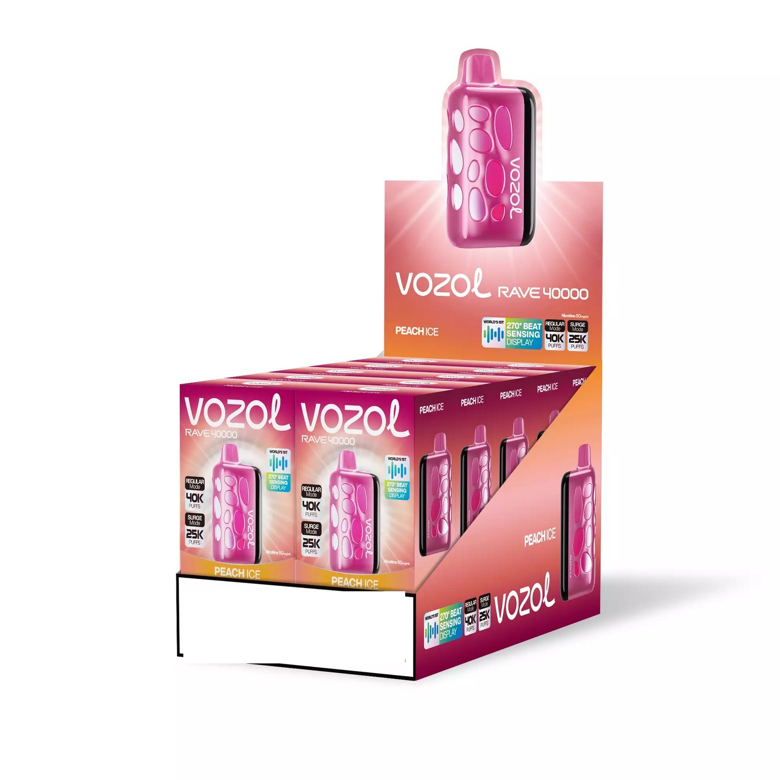 VOZOL RAVE 40000 Puffs Dual Mesh Dual Mode Digital Display Bulk Buy 40K Rechargeable Disposable Vapes Wholesale - Image 7
