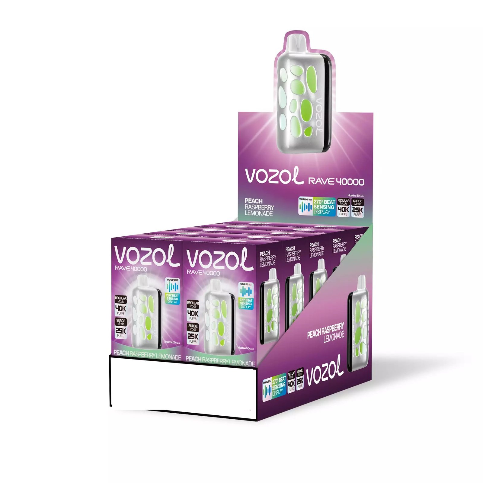 VOZOL RAVE 40000 Puffs Dual Mesh Dual Mode Digital Display Bulk Buy 40K Rechargeable Disposable Vapes Wholesale - Image 6