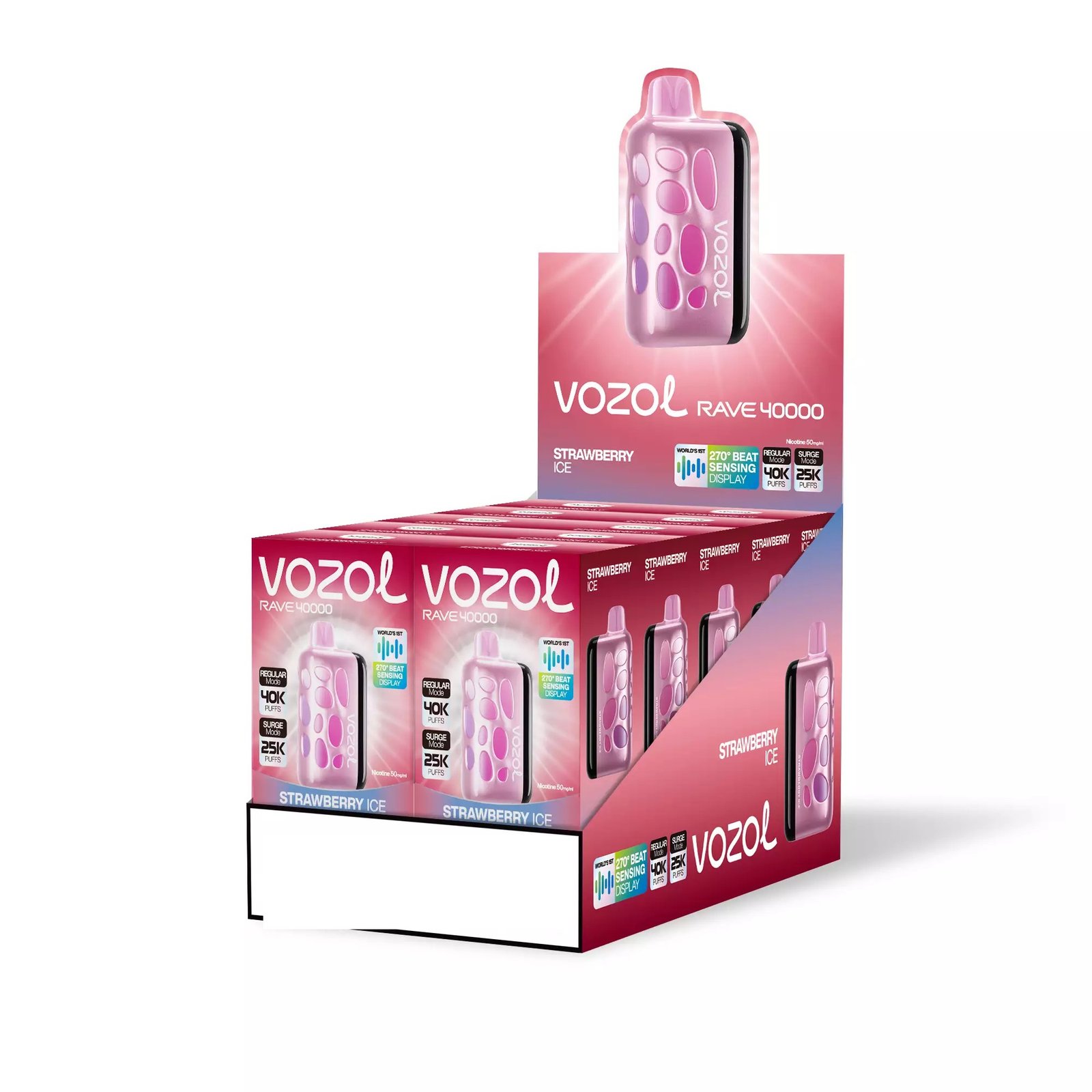 VOZOL RAVE 40000 Puffs Dual Mesh Dual Mode Digital Display Bulk Buy 40K Rechargeable Disposable Vapes Wholesale - Image 5