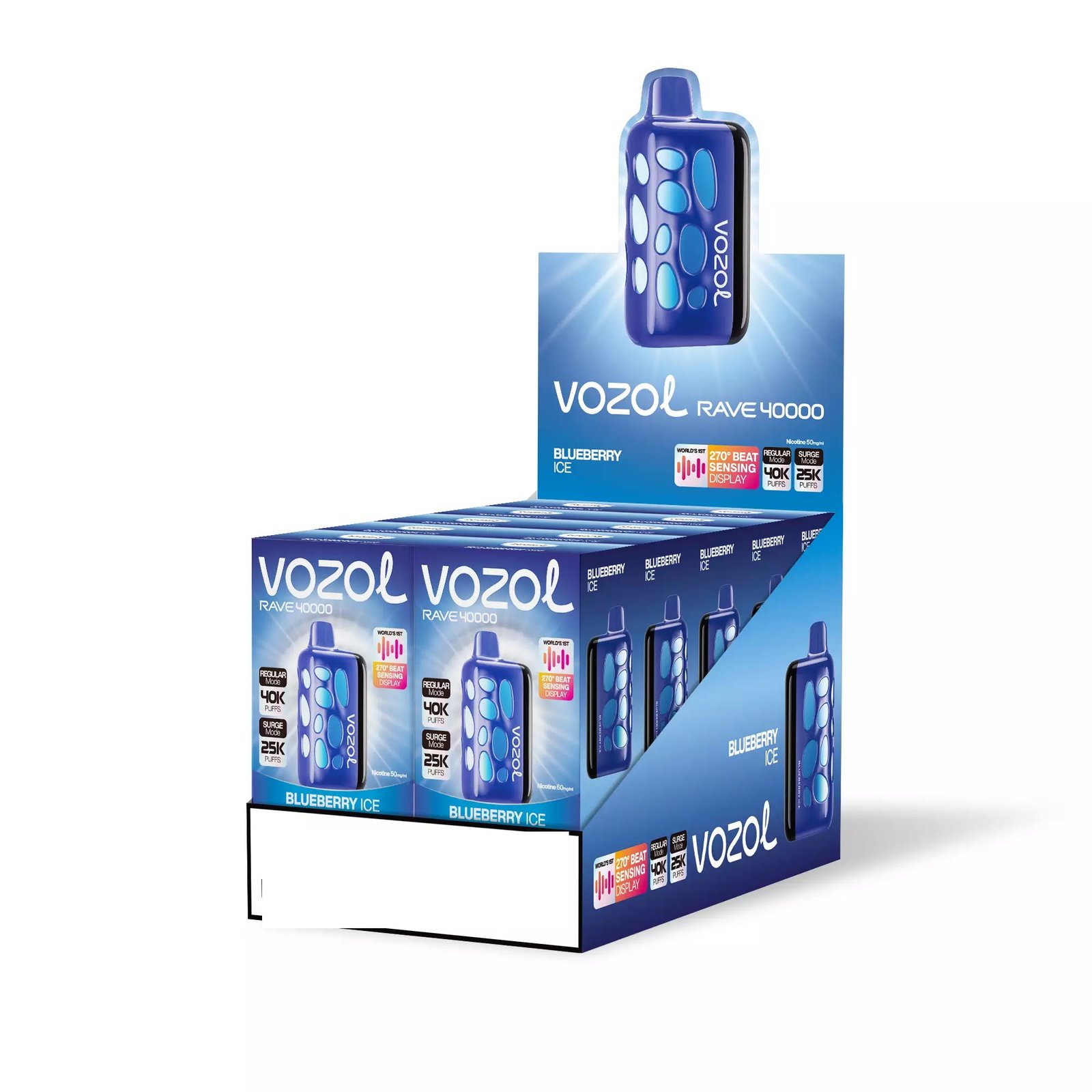 VOZOL RAVE 40000 Puffs Dual Mesh Dual Mode Digital Display Bulk Buy 40K Rechargeable Disposable Vapes Wholesale - Image 16