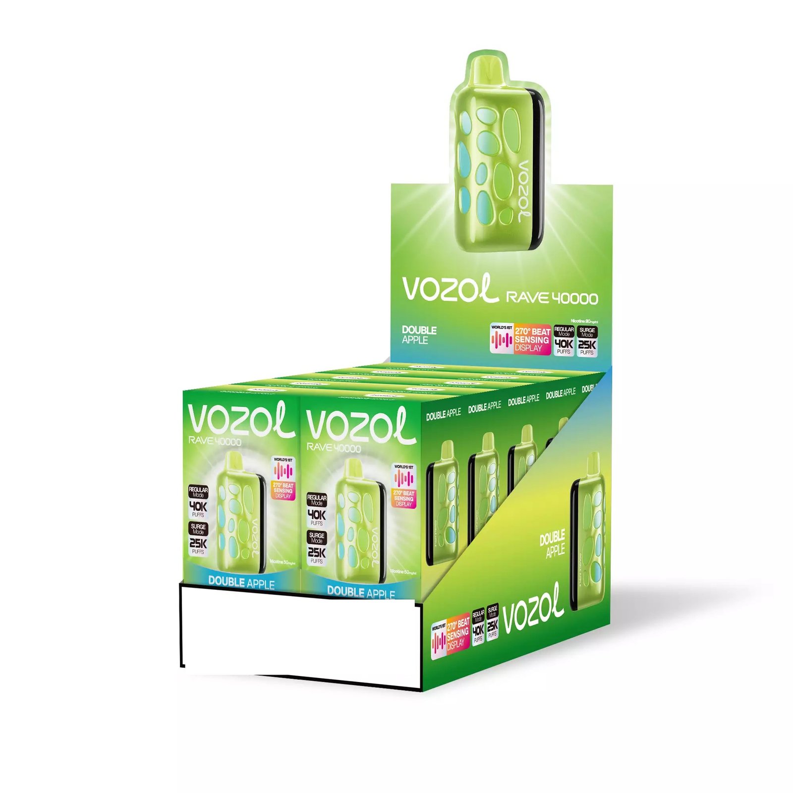 VOZOL RAVE 40000 Puffs Dual Mesh Dual Mode Digital Display Bulk Buy 40K Rechargeable Disposable Vapes Wholesale - Image 12