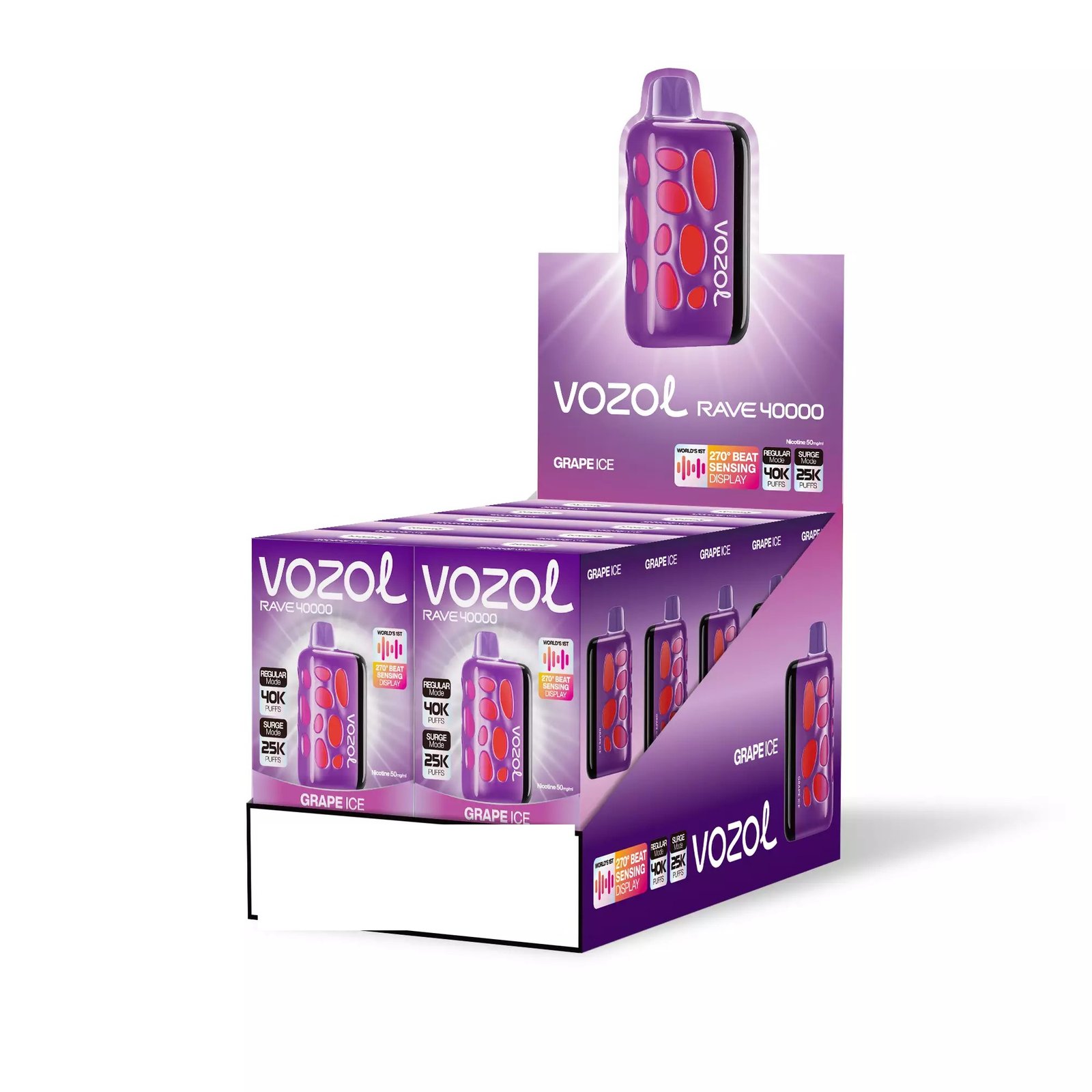 VOZOL RAVE 40000 Puffs Dual Mesh Dual Mode Digital Display Bulk Buy 40K Rechargeable Disposable Vapes Wholesale - Image 11