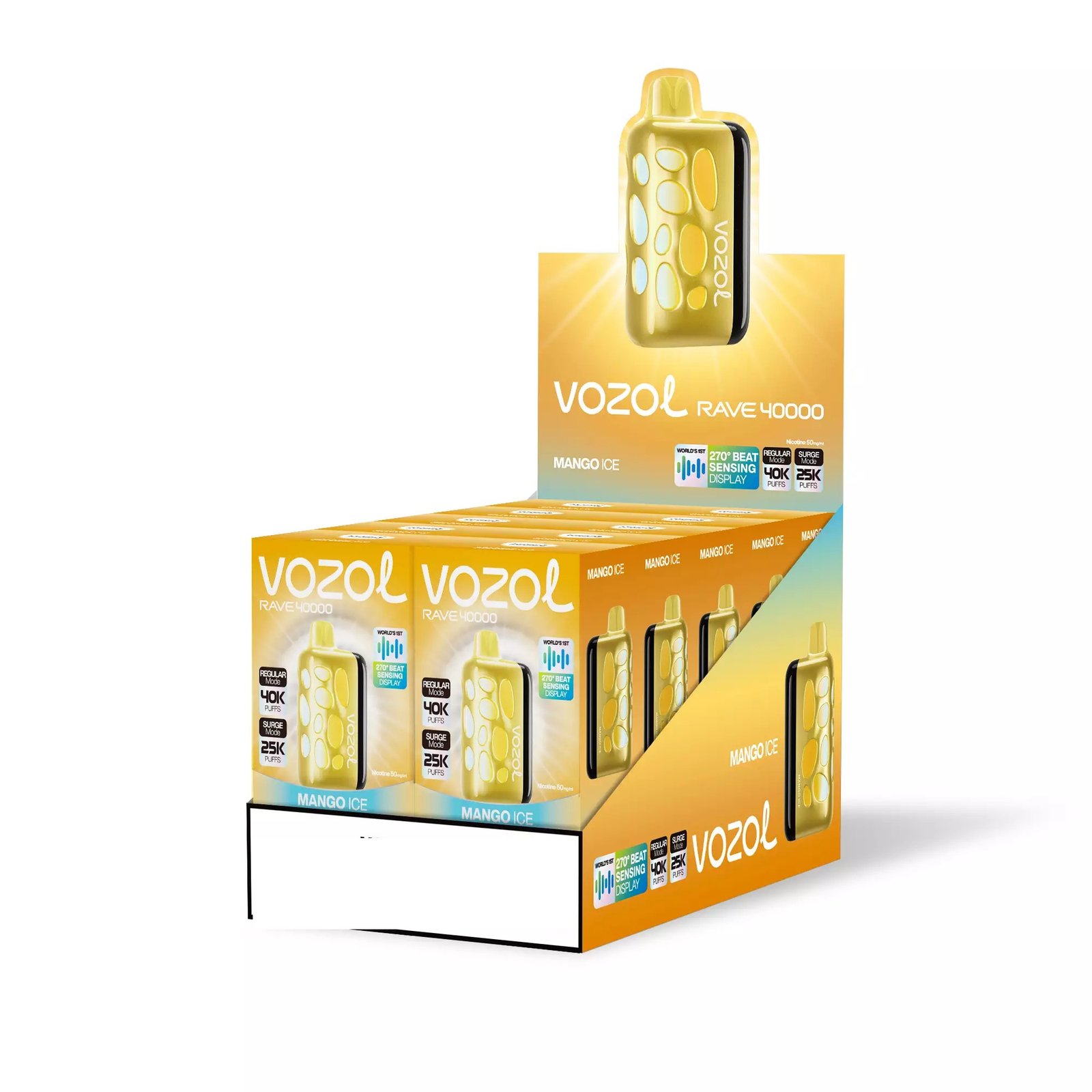 VOZOL RAVE 40000 Puffs Dual Mesh Dual Mode Digital Display Bulk Buy 40K Rechargeable Disposable Vapes Wholesale - Image 9