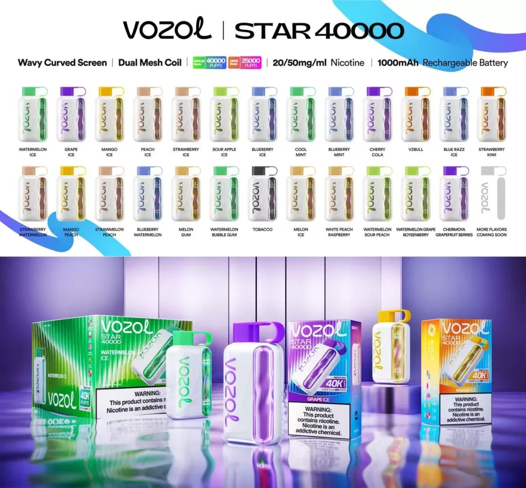 VOZOL STAR 40000 Puffs Dual Mesh LCD Screen Bulk Buy Rechargeable Disposable Vapes Wholesale 10 Vozol Star 40000 Puffs Dual Mesh LCD Screen Original Factory Bulk Buy Rechargeable Disposable Vapes Pen Wholesale