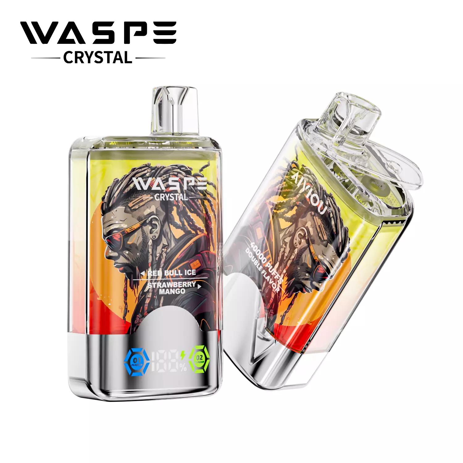 WASPE Crystal 40000 Puffs Double Taste Disposable Vapes Wholesale