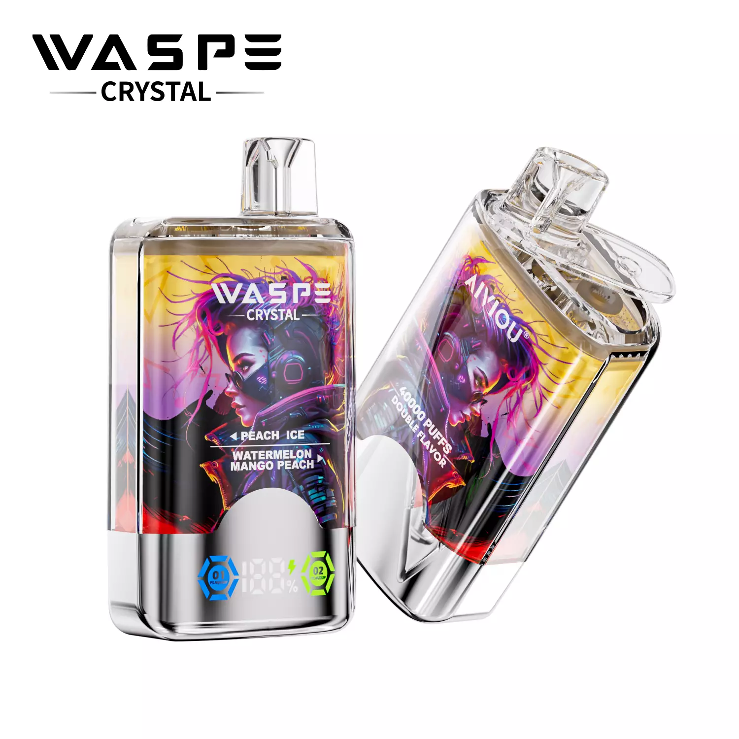 WASPE Crystal 40000 Puffs Double Taste Disposable Vapes Wholesale - Image 6
