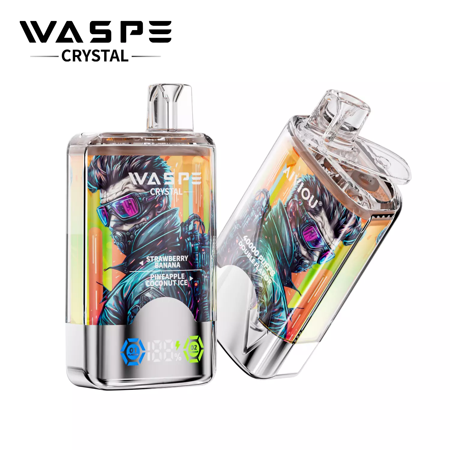 WASPE Crystal 40000 Puffs Double Taste Disposable Vapes Wholesale - Image 5