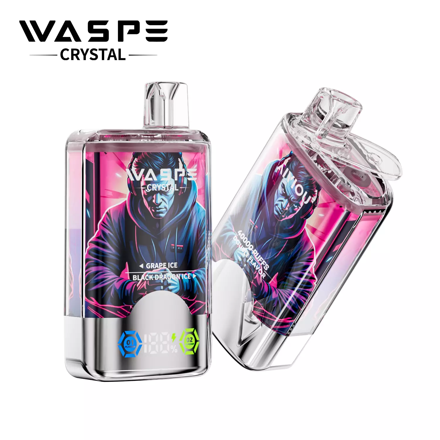 WASPE Crystal 40000 Puffs Double Taste Disposable Vapes Wholesale - Image 4