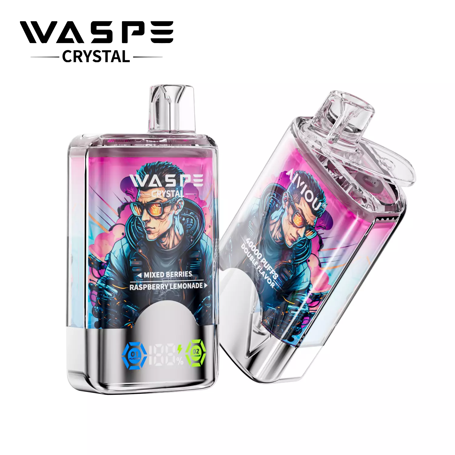 WASPE Crystal 40000 Puffs Double Taste Disposable Vapes Wholesale - Image 3