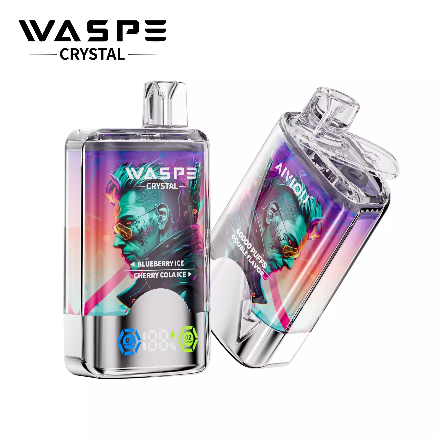 WASPE Crystal 40000 Puffs Double Taste Disposable Vapes Wholesale - Image 2