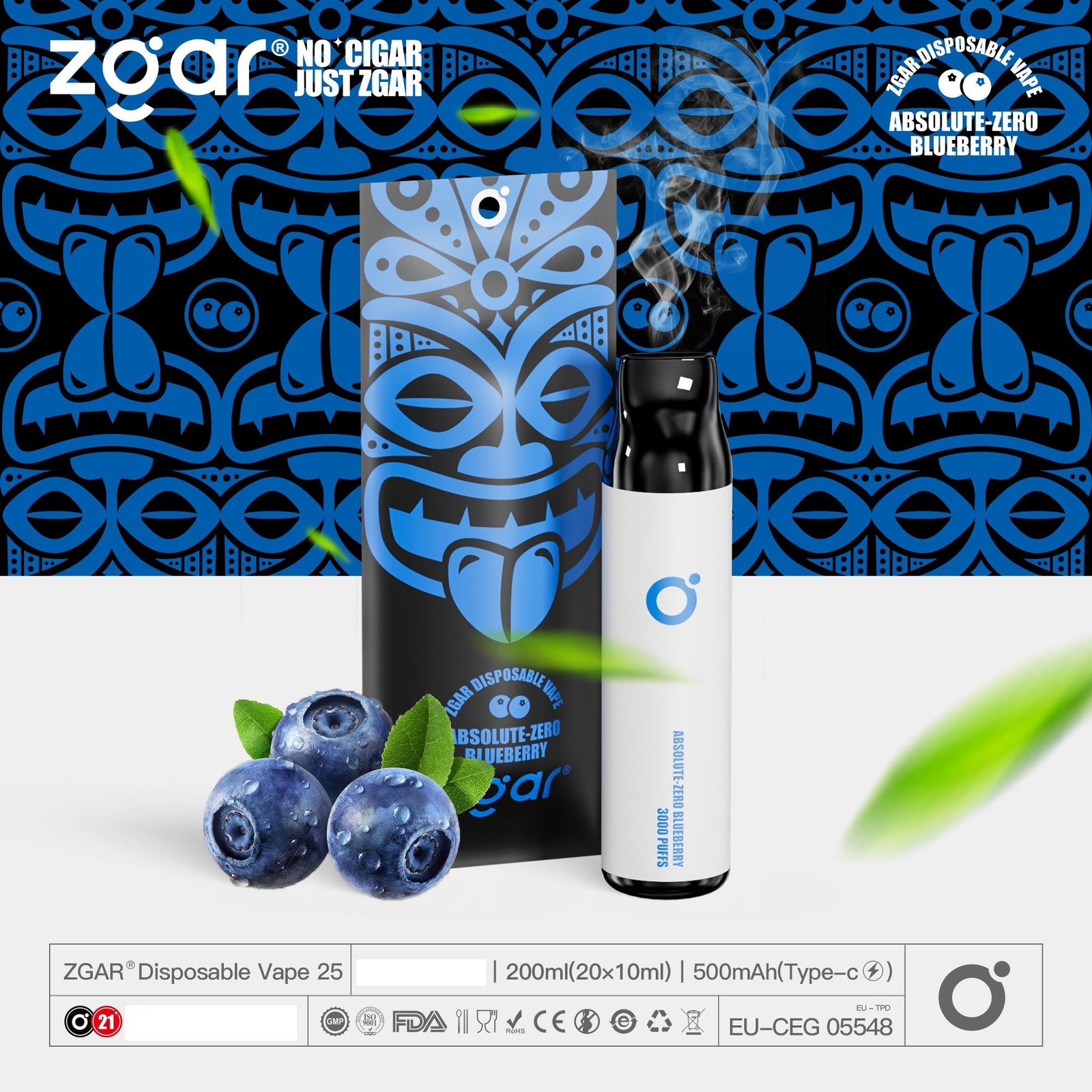 ZGAR ZG25 3000 Puffs Rechargeable Disposable Pod