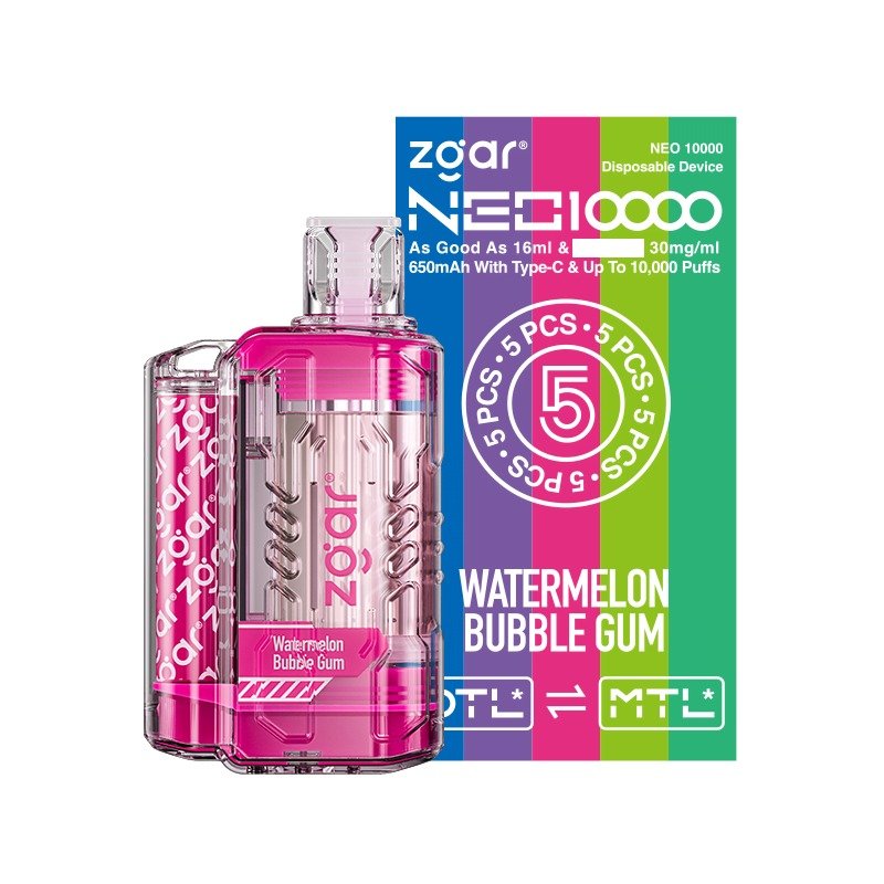 ZGAR NEO 10000 Puffs Rechargeable Disposable Vape Wholesale